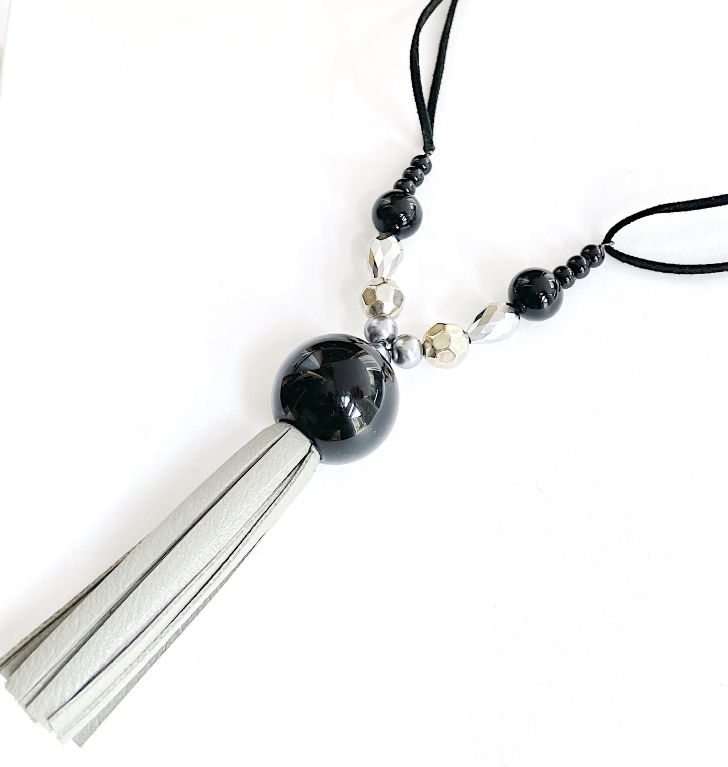 'Be You' Necklace - Black/Silver