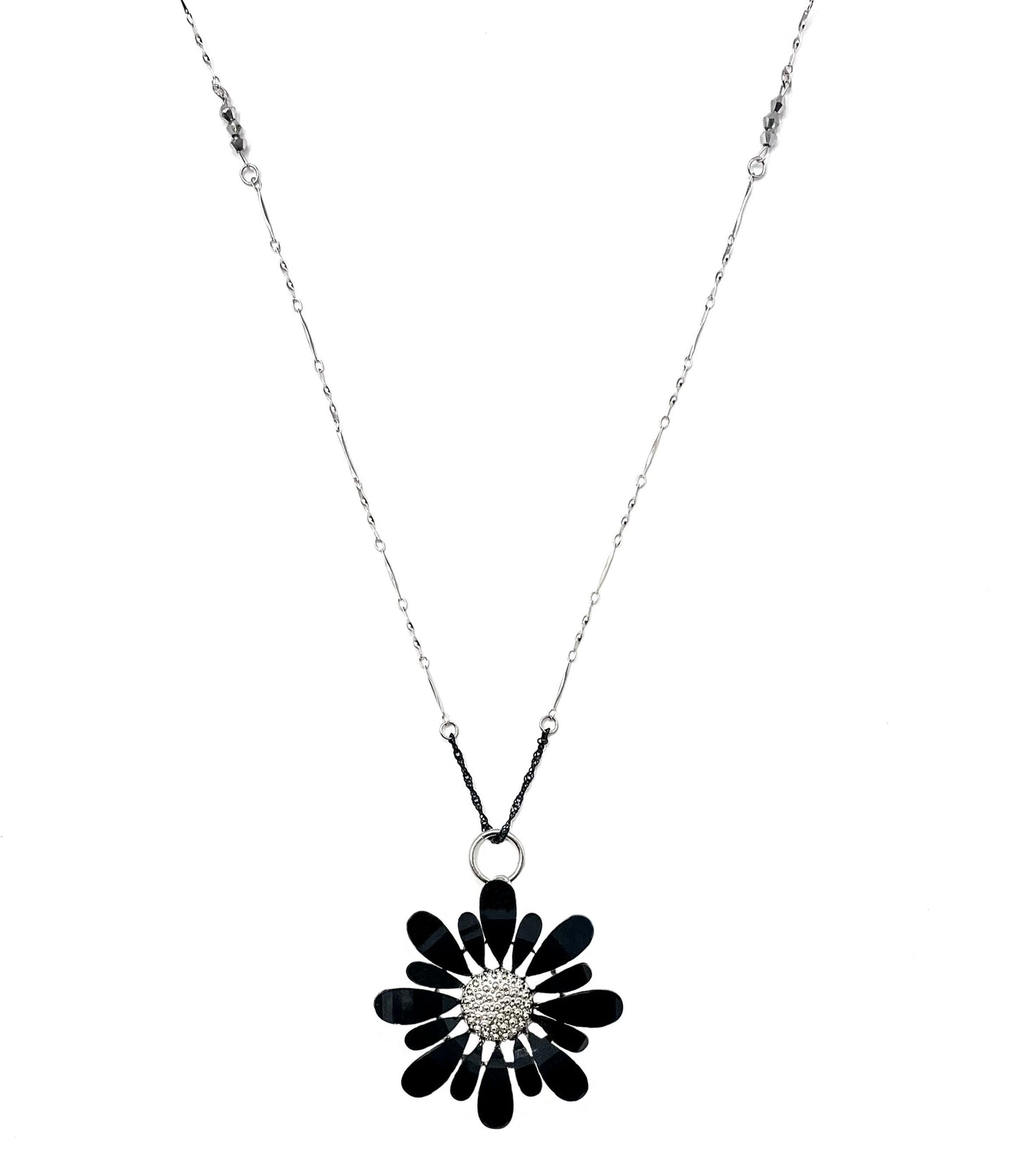 'Flower' Necklace - Silver
