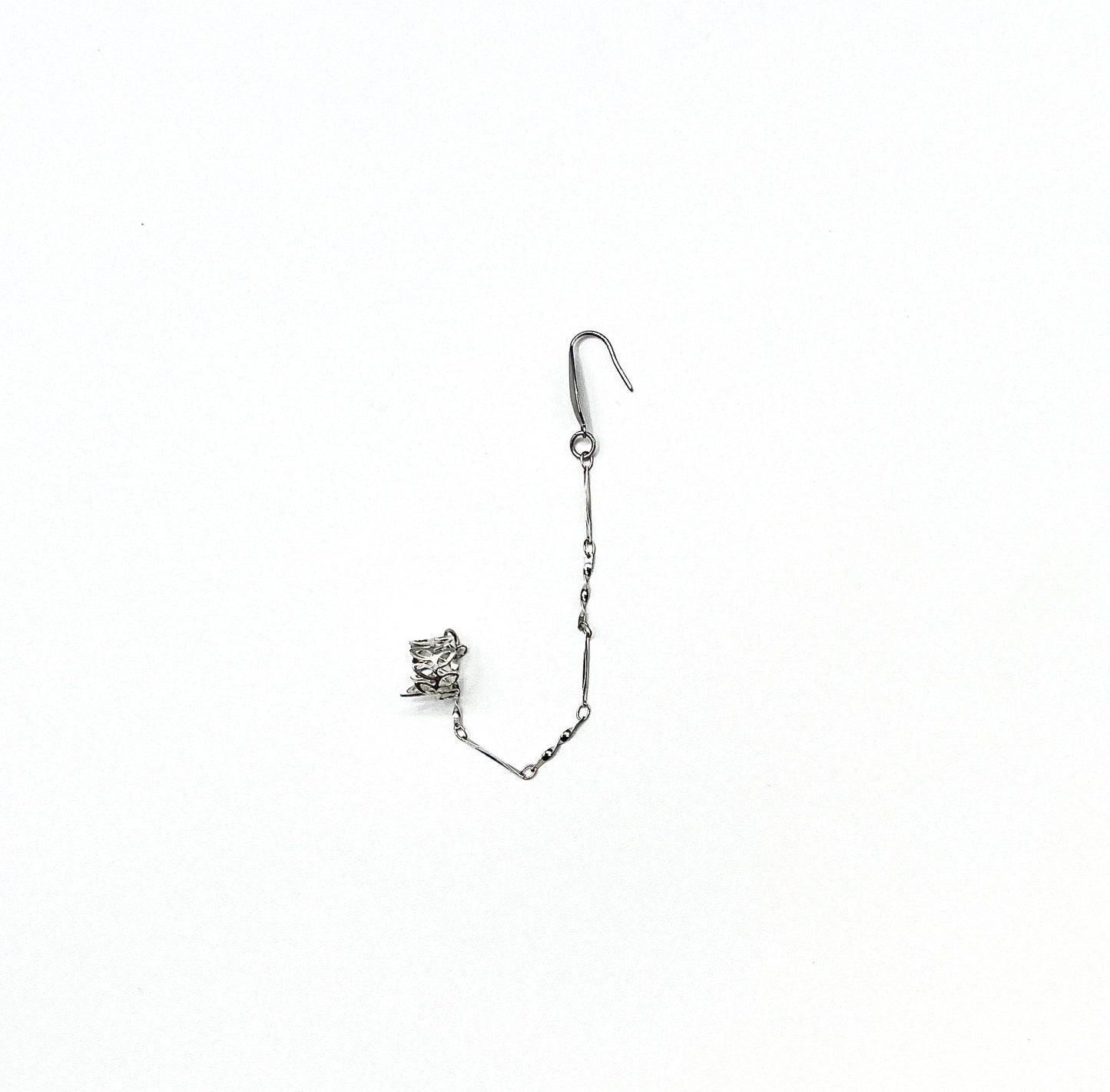 'Drop' Single Earring/Ear Cuff - Silver