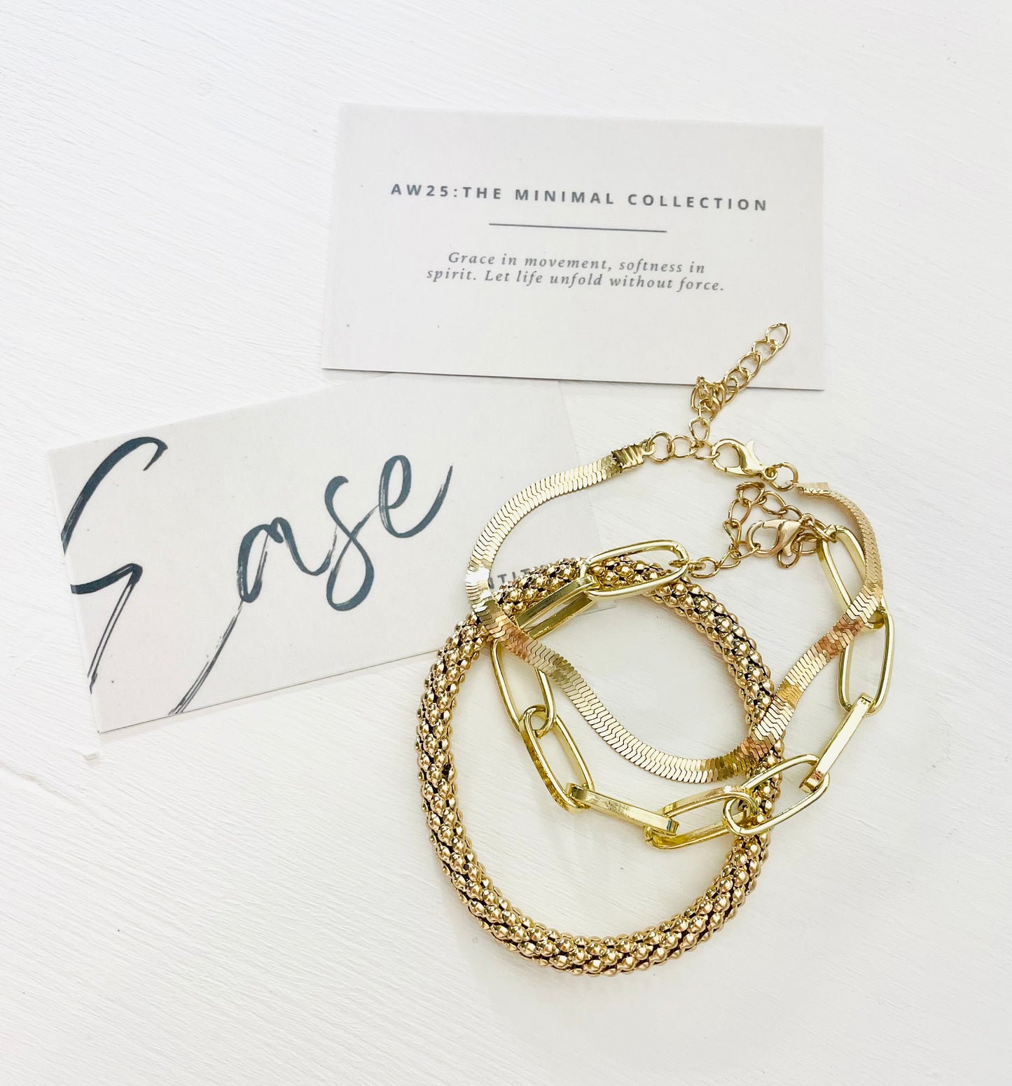 Ease Bracelet Set- Gold