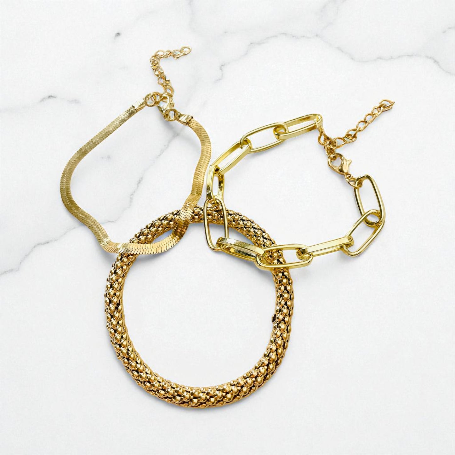 Ease Bracelet Set- Gold