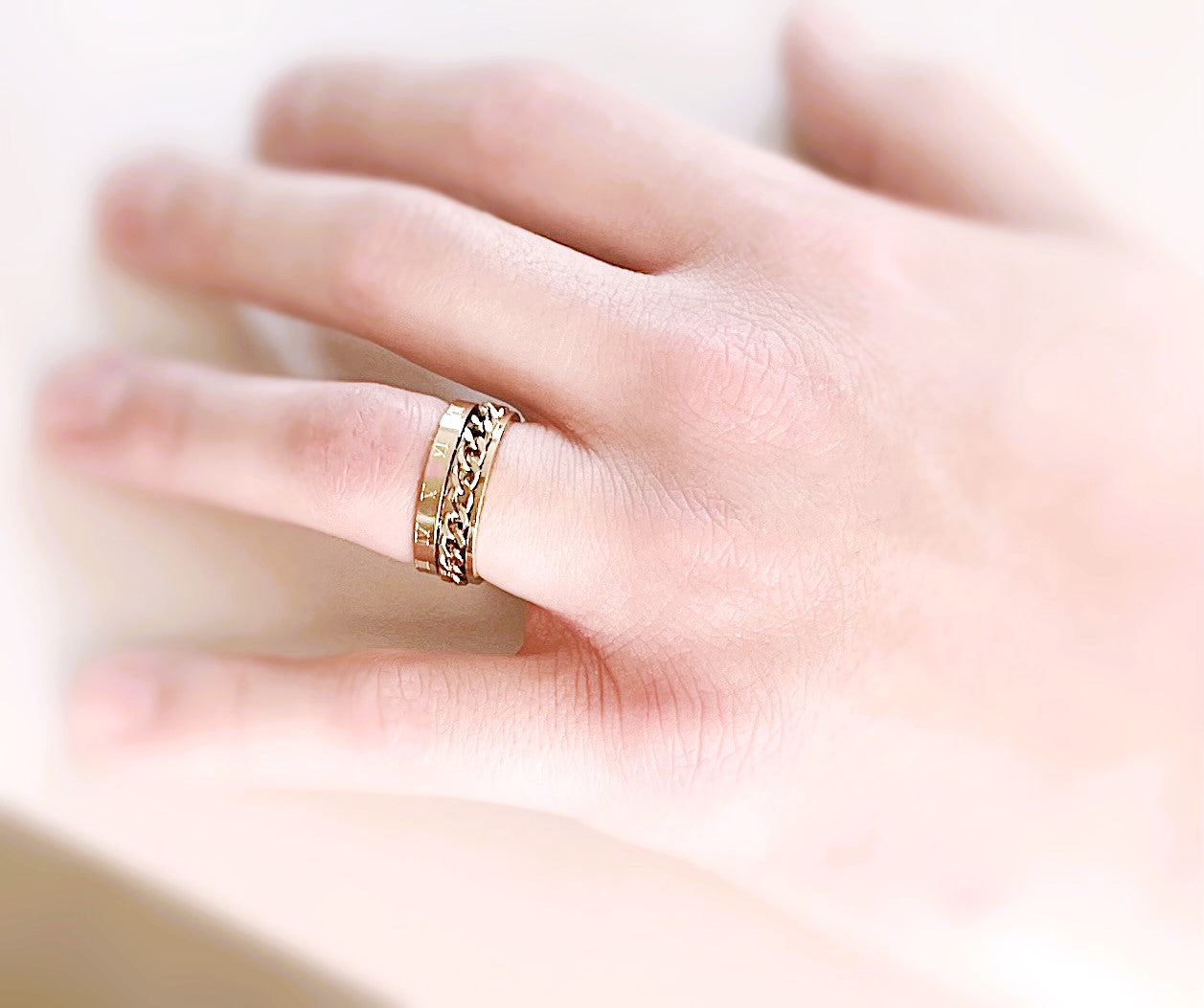 Fidget Ring + Keyring Set - Gold/Silver/Black