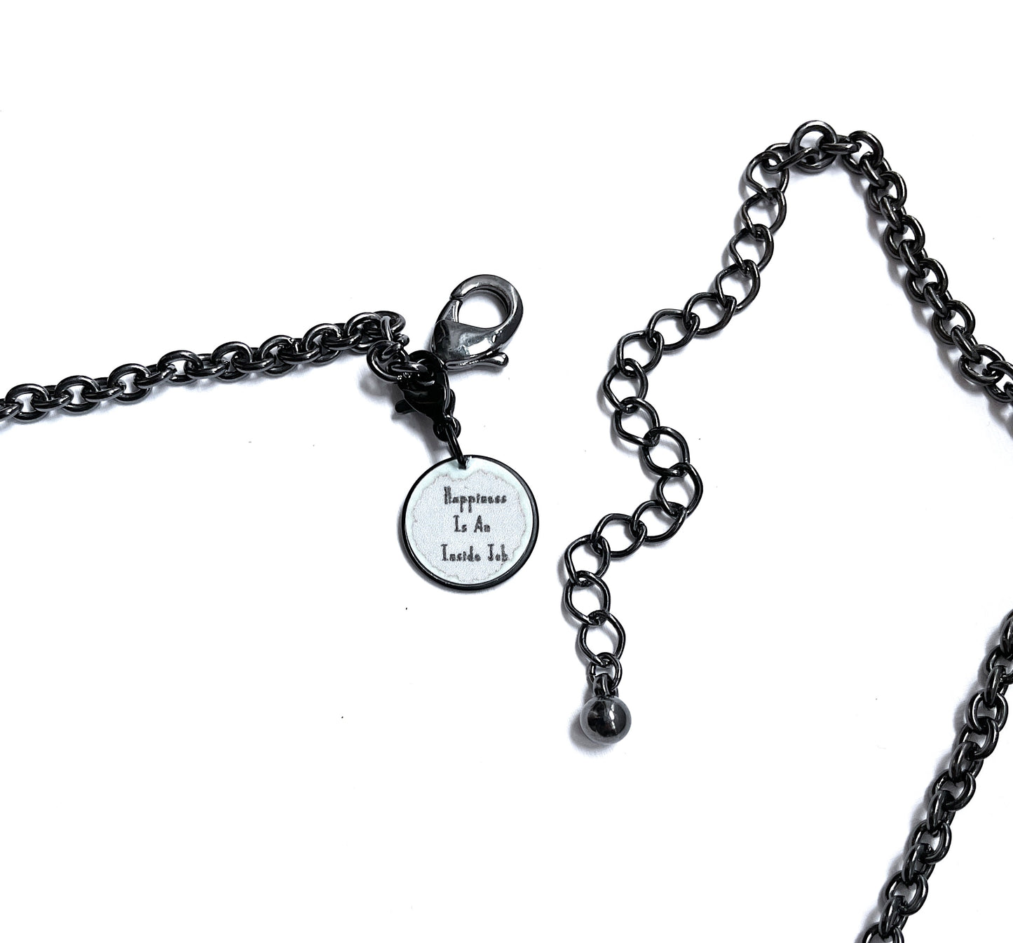 'Happiness' Necklace - Gunmetal