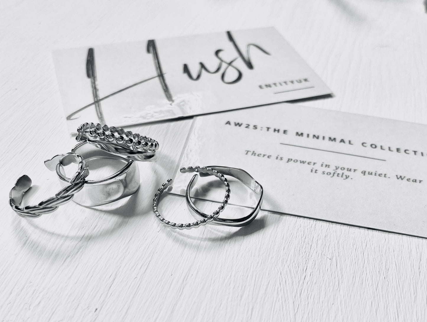 Hush Finger & Toe Ring Stack Set - Silver