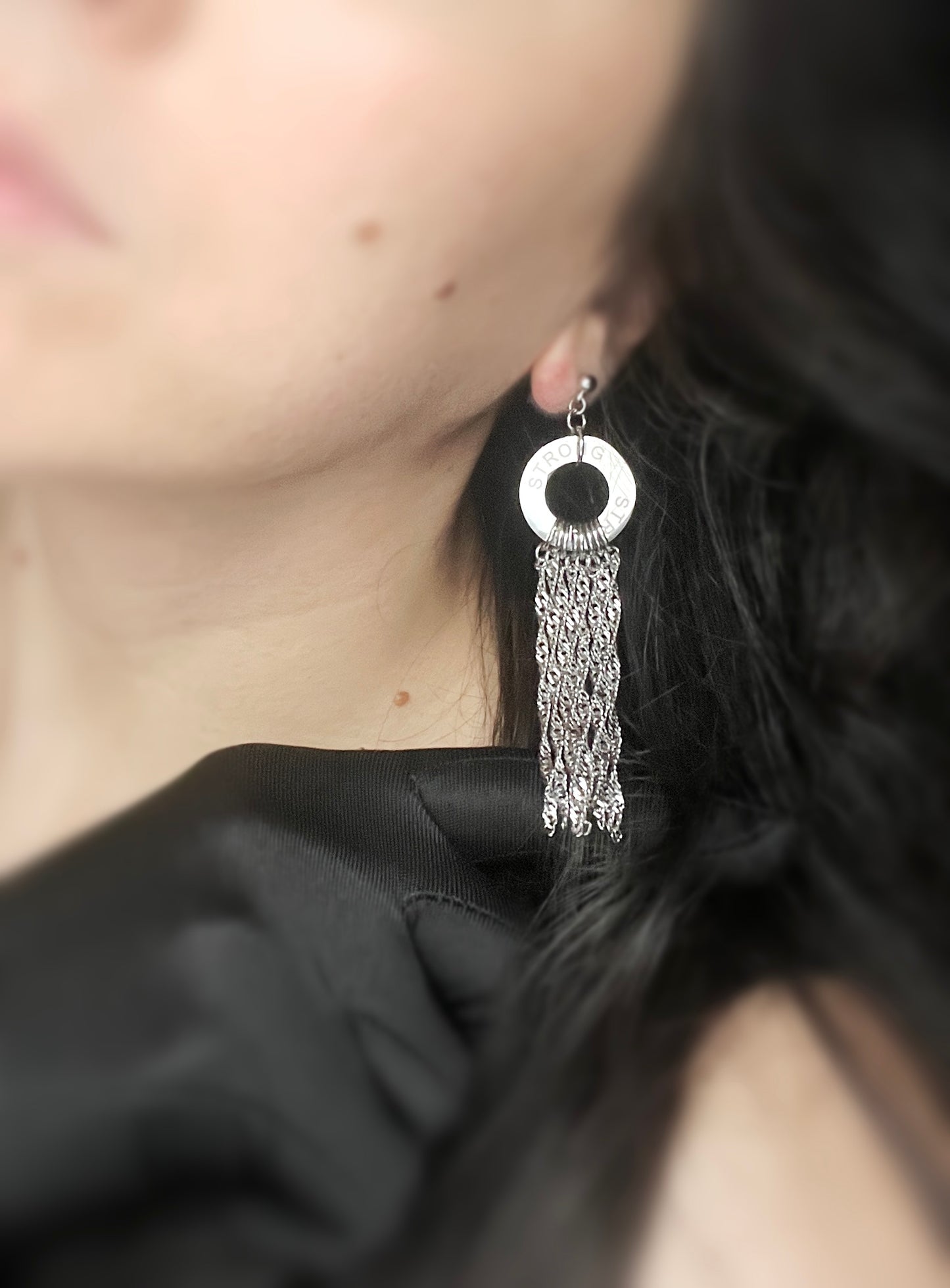 'Strong' Earrings - Silver