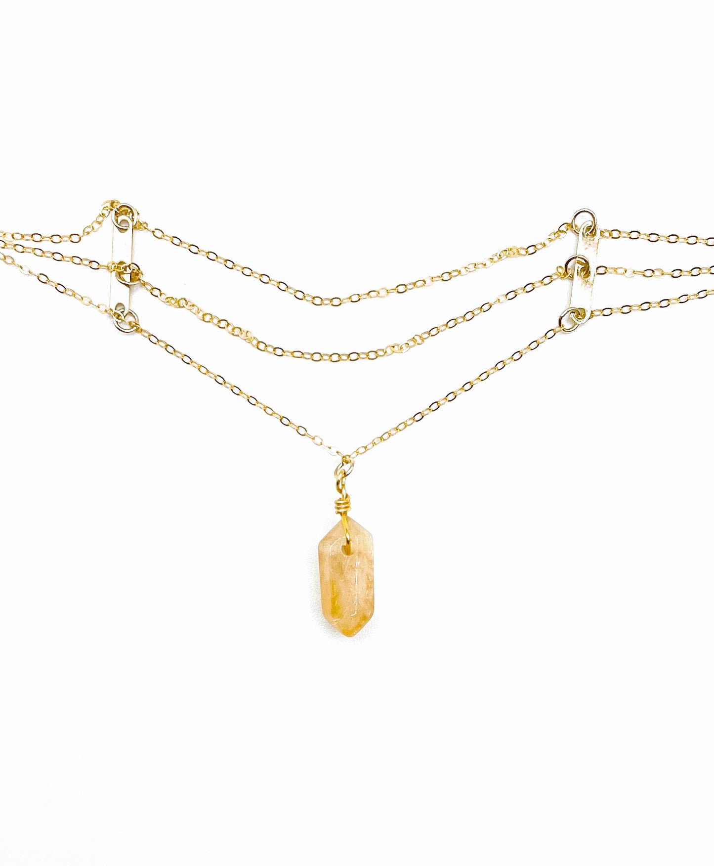 'Fully Embrace' Bracelet With Citrine - Gold