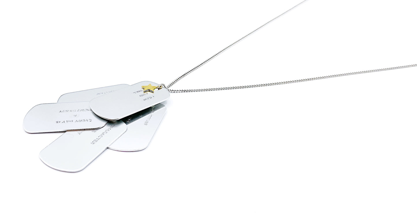 Dog Tag Necklace - Silver