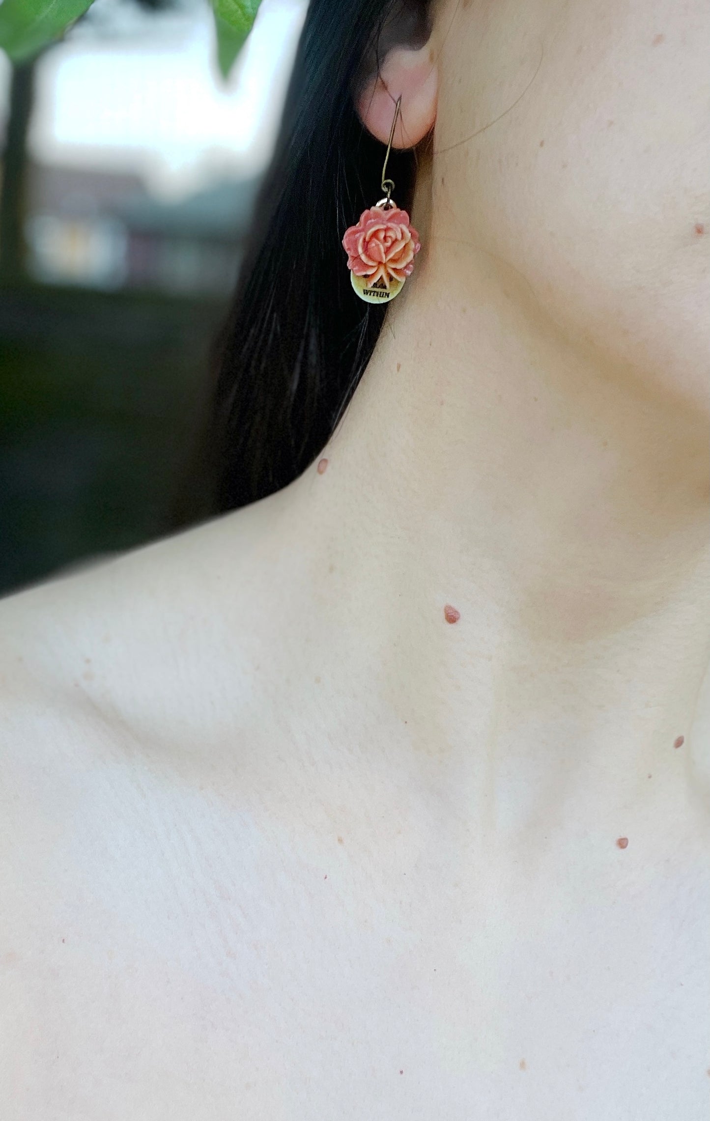 'Bloomin Happy' Mismatched Earrings - Antique Bronze