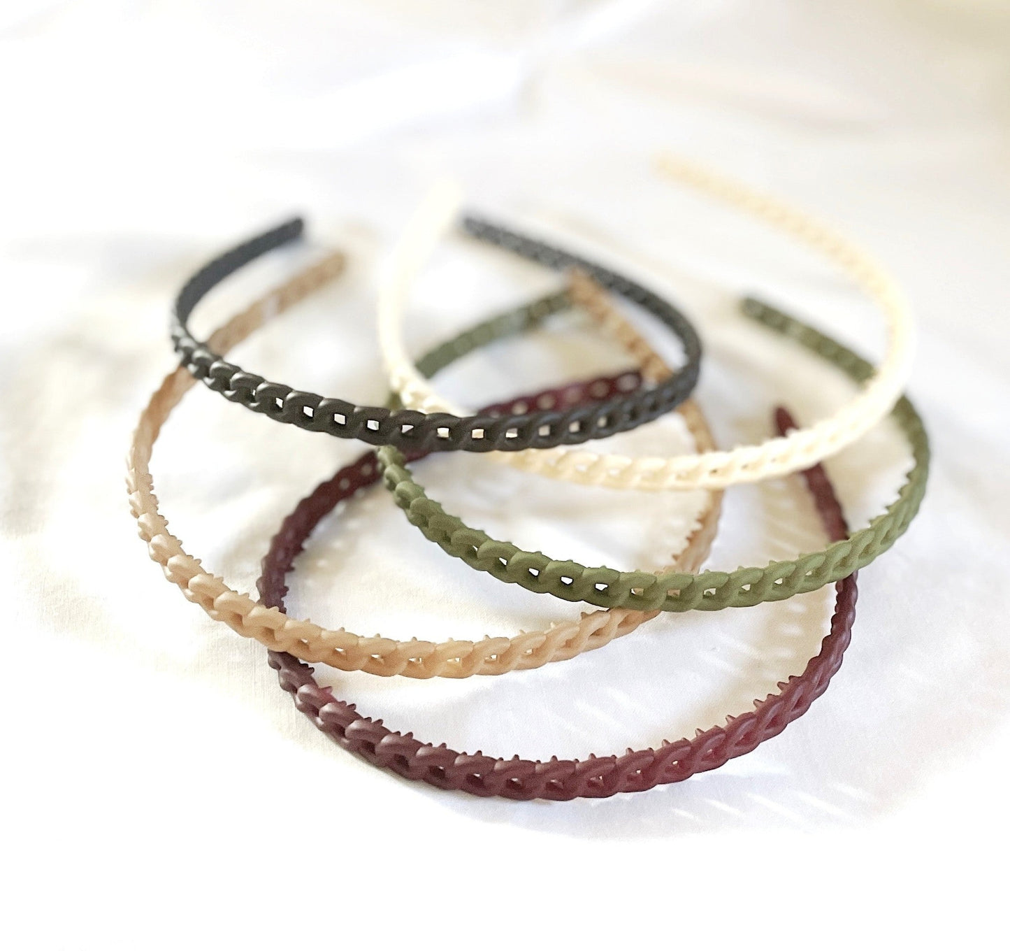 Braid Style Plain Hairband - Multicolour