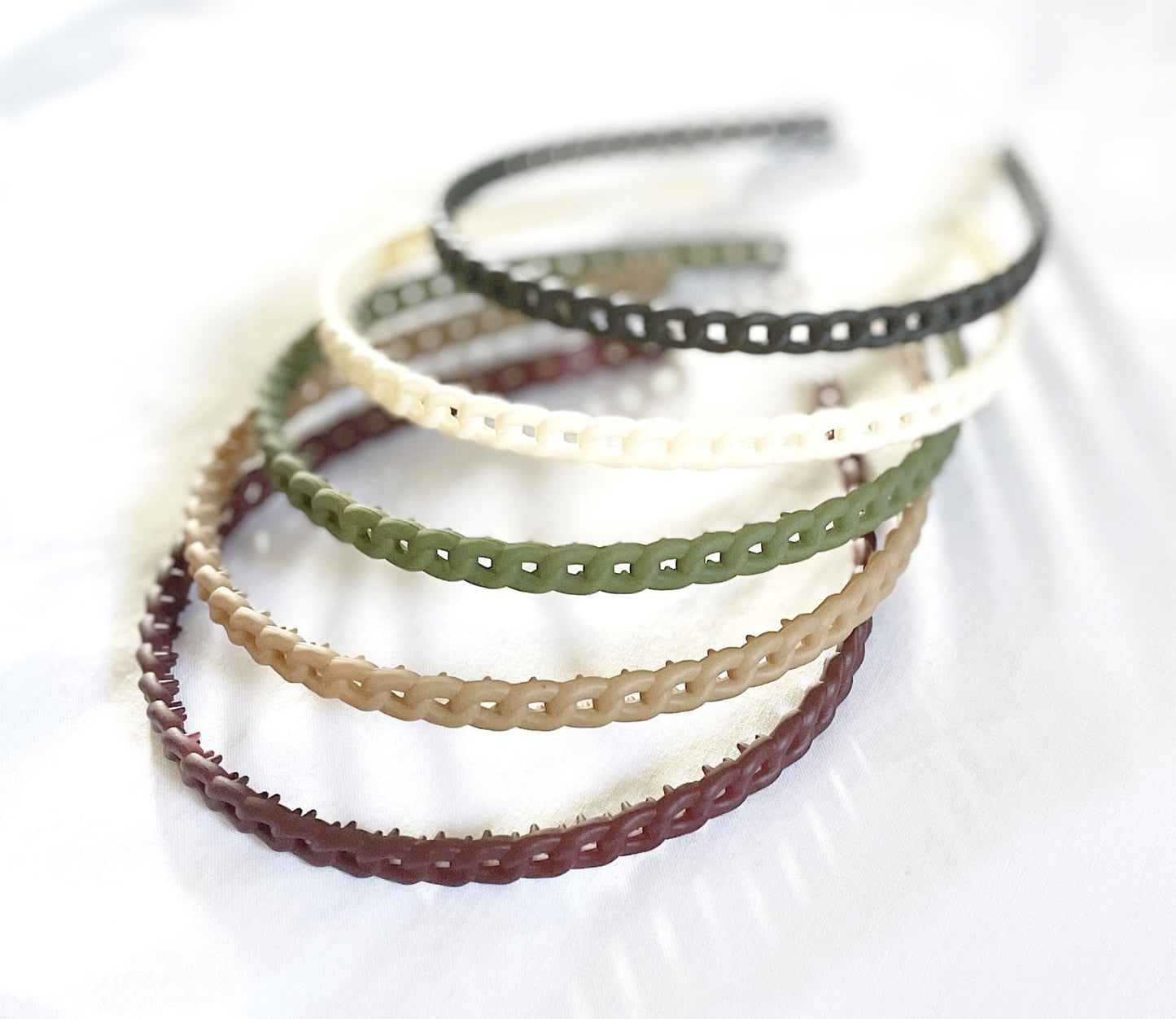 Braid Style Plain Hairband - Multicolour