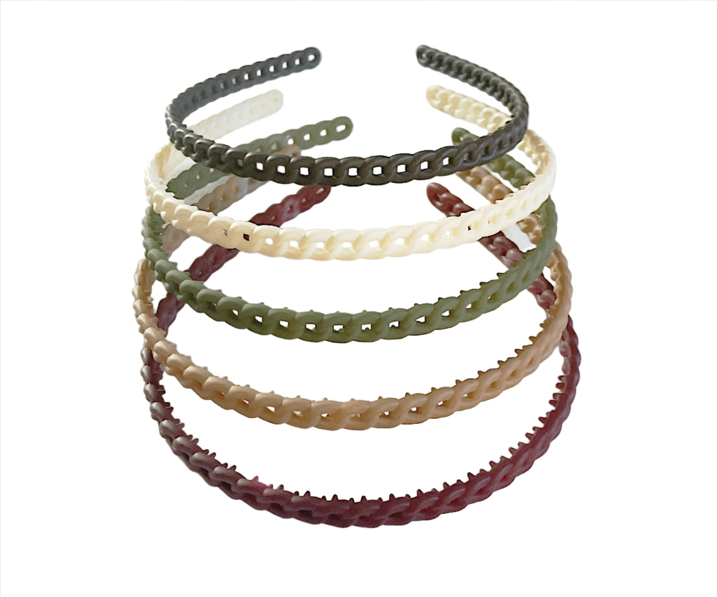 Braid Style Plain Hairband - Multicolour