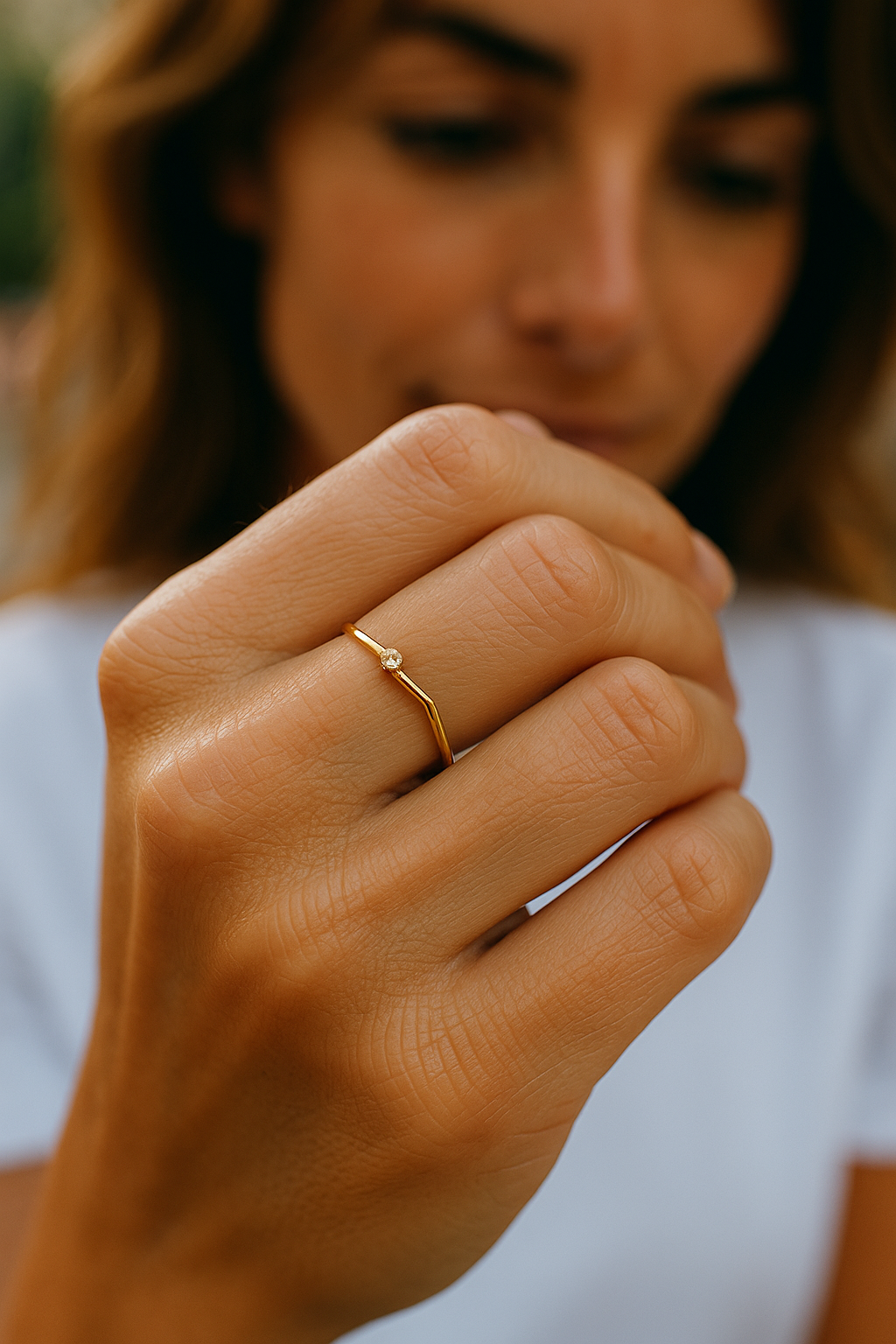 Lumen V Ring - Gold