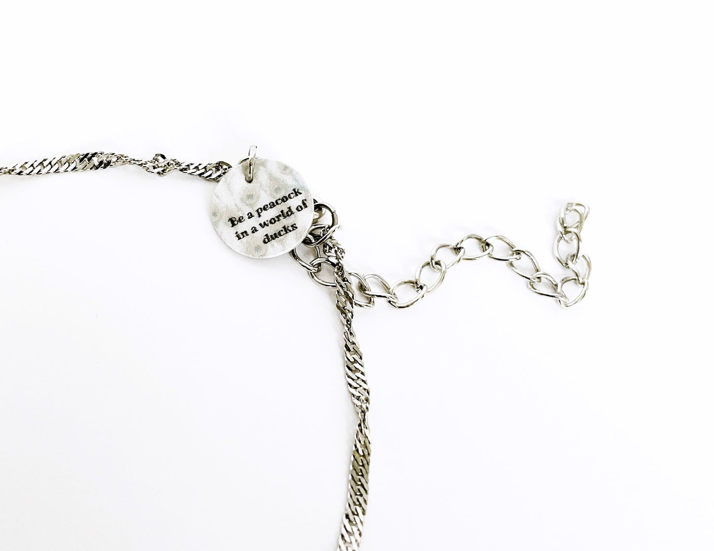 'Peacock' Necklace With Semi-Precious Turquoise-Silver