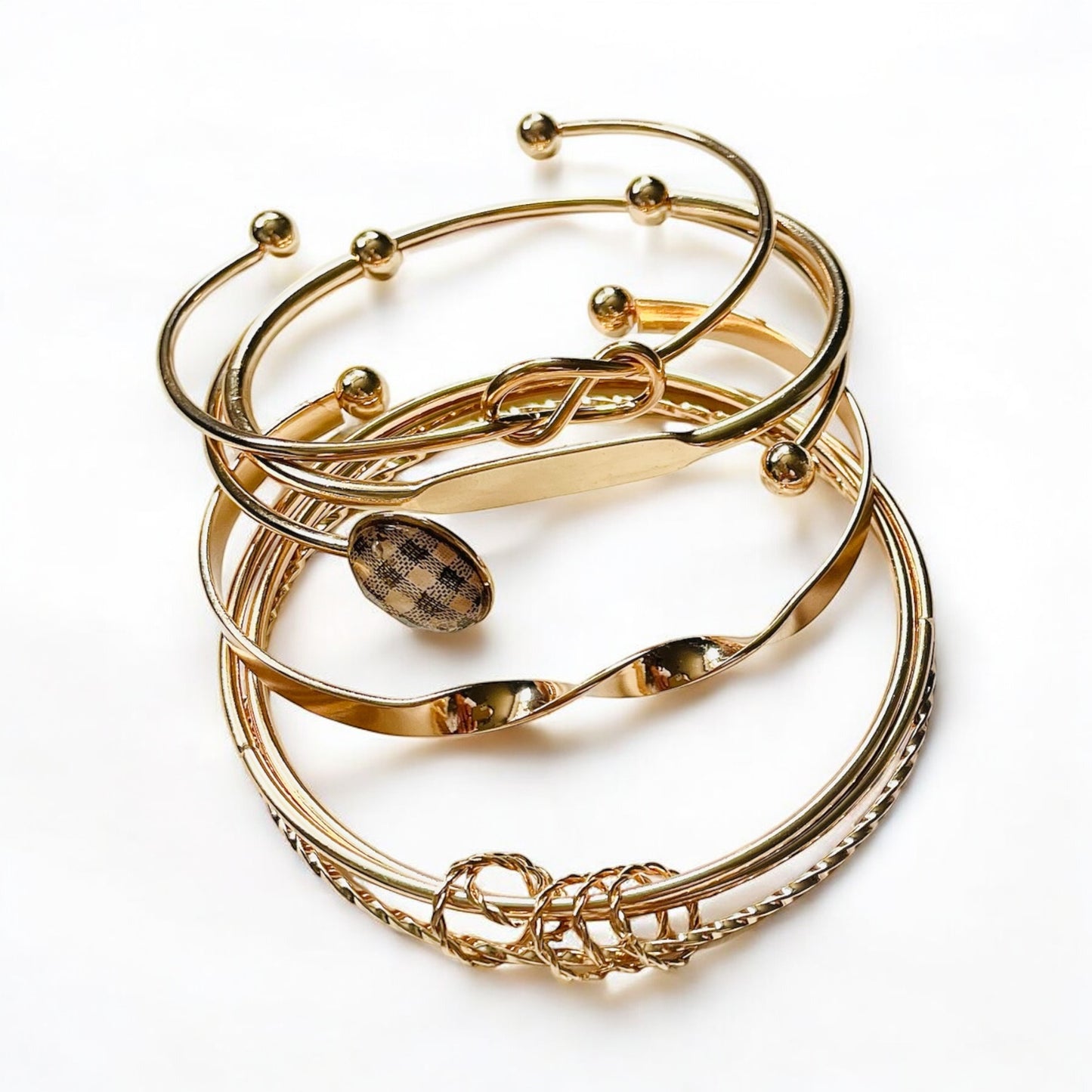 Align Bracelet Stack Set - Gold