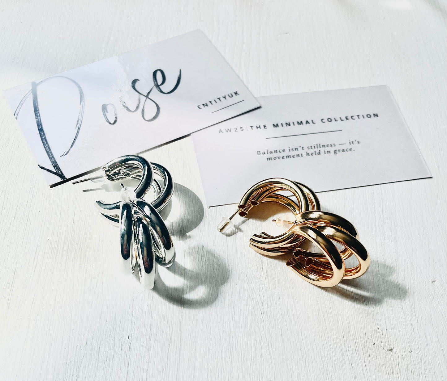 Poise Chunky Huggie Earrings - Gold/Silver