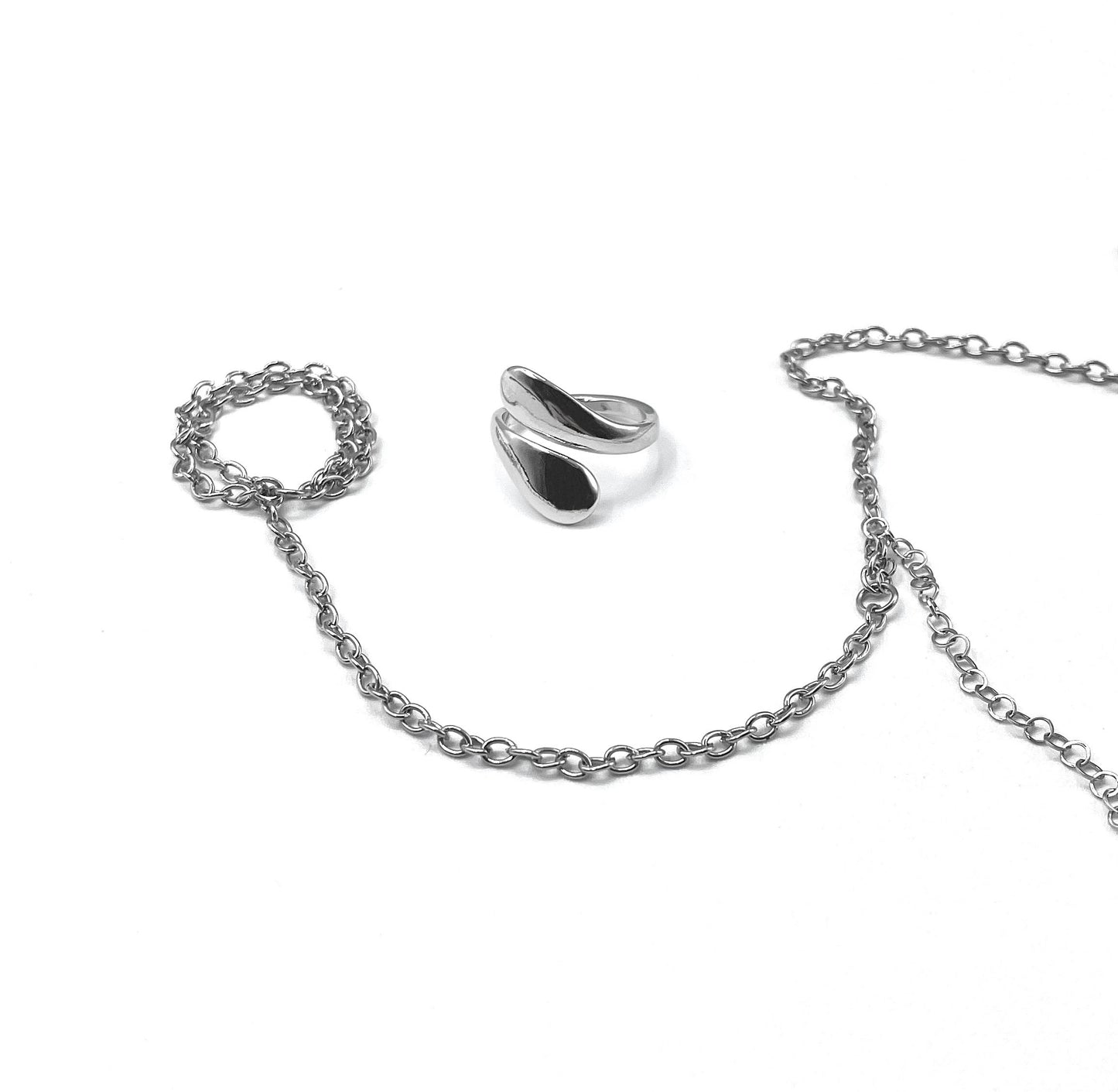 'Weird And Wonderful' Ring/Bracelet Set - Silver