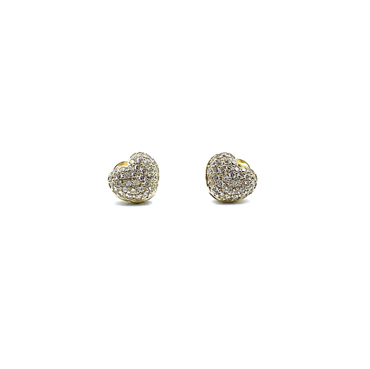 'Completely' Earrings With CZ Crystals - Gold