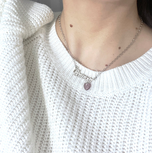 'Forever' Necklace-Silver