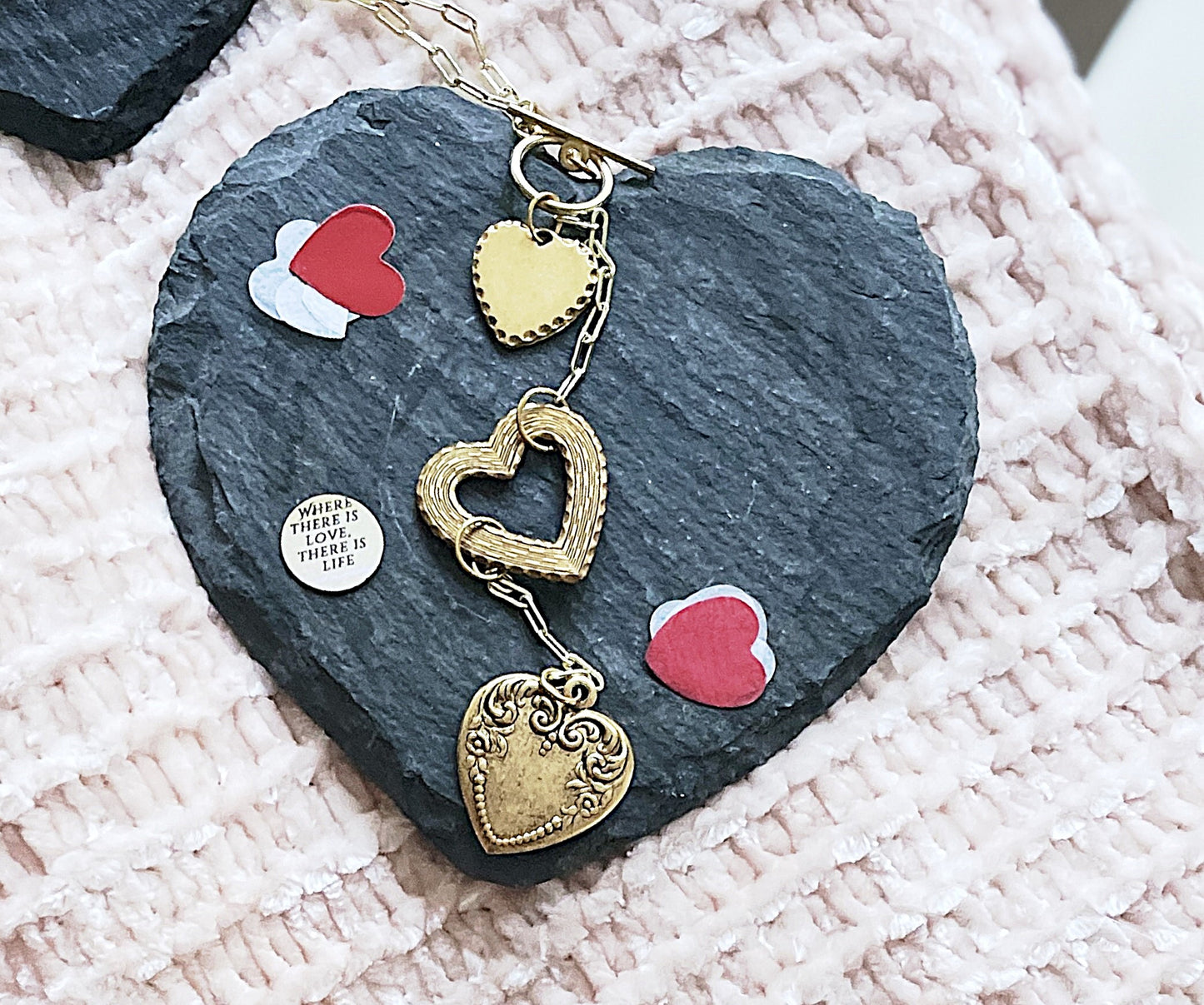 'Love Equals Life' Necklace - Gold