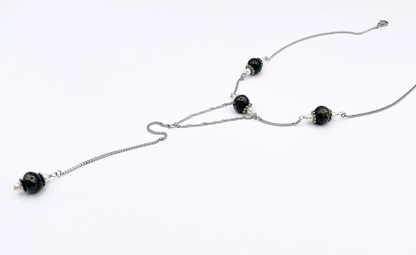 'Rest In Peace' Lariat Necklace - Silver