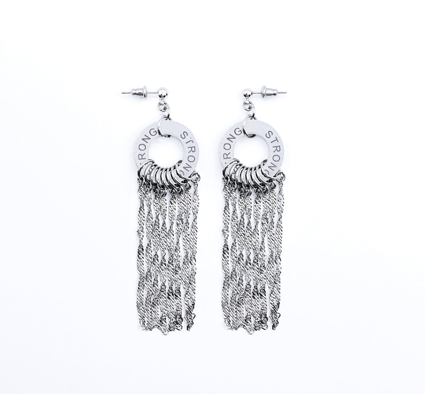 'Strong' Earrings - Silver