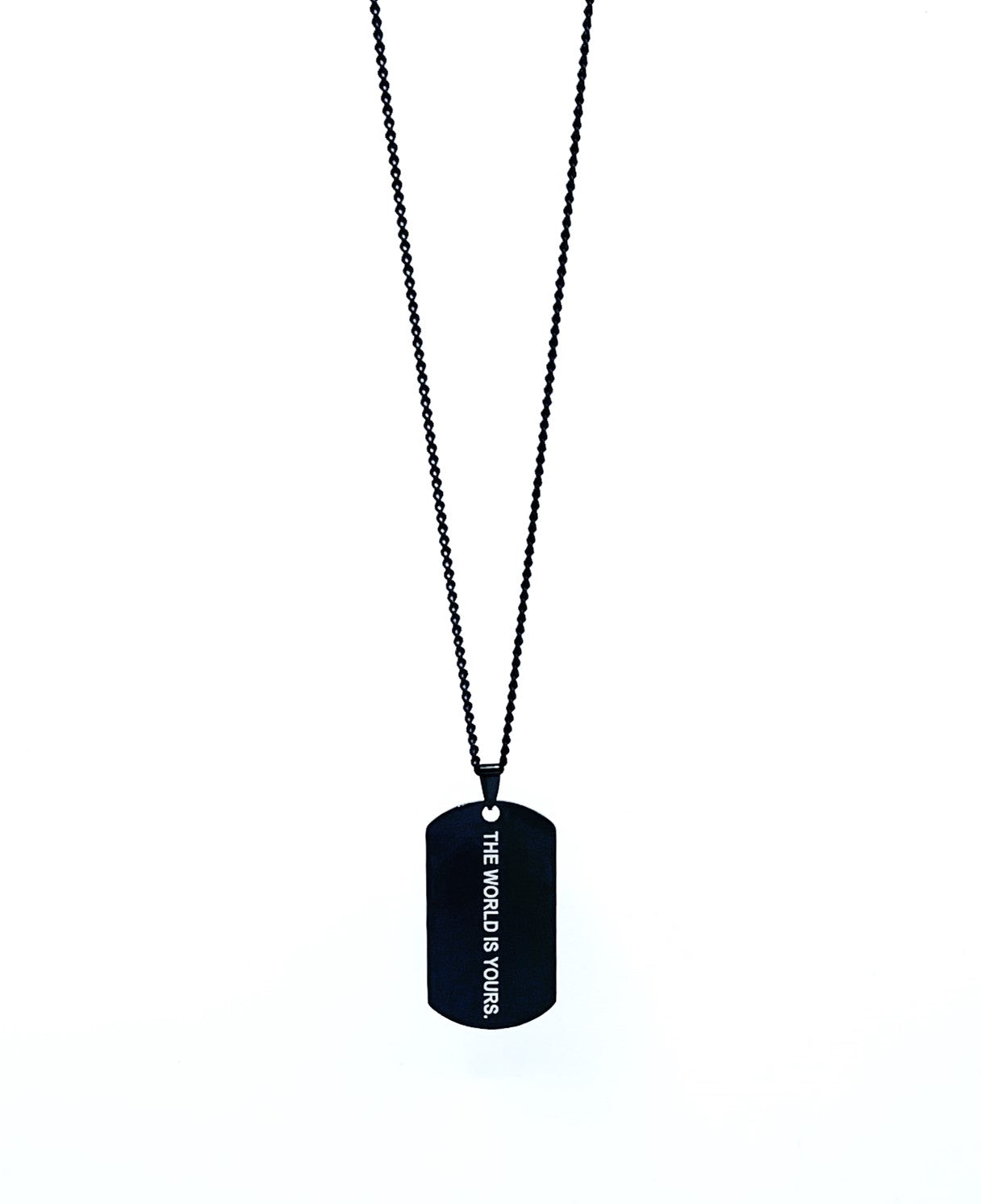 'The World Is Yours' Necklace - Black