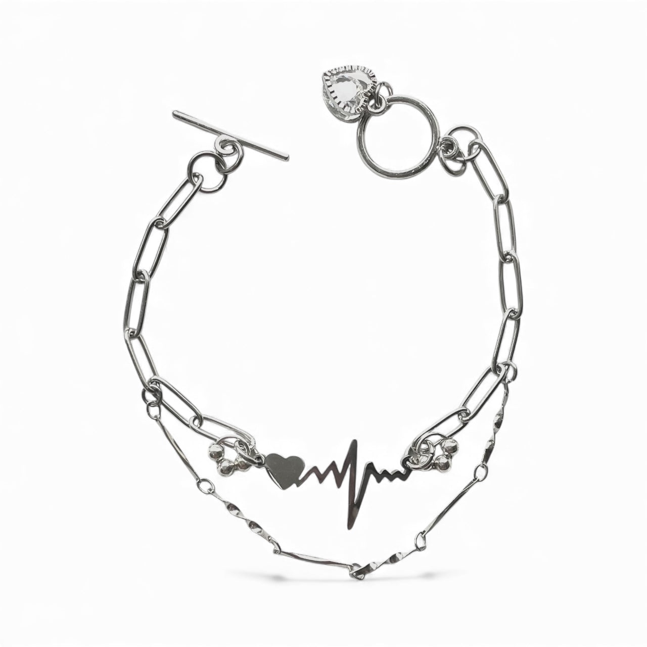 'Twelve Drummers Drumming' Bracelet - Silver