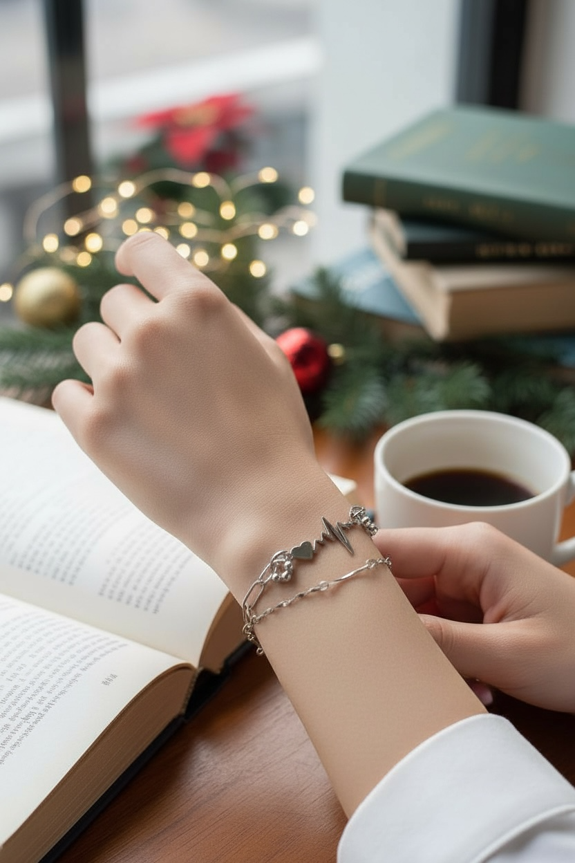 'Twelve Drummers Drumming' Bracelet - Silver