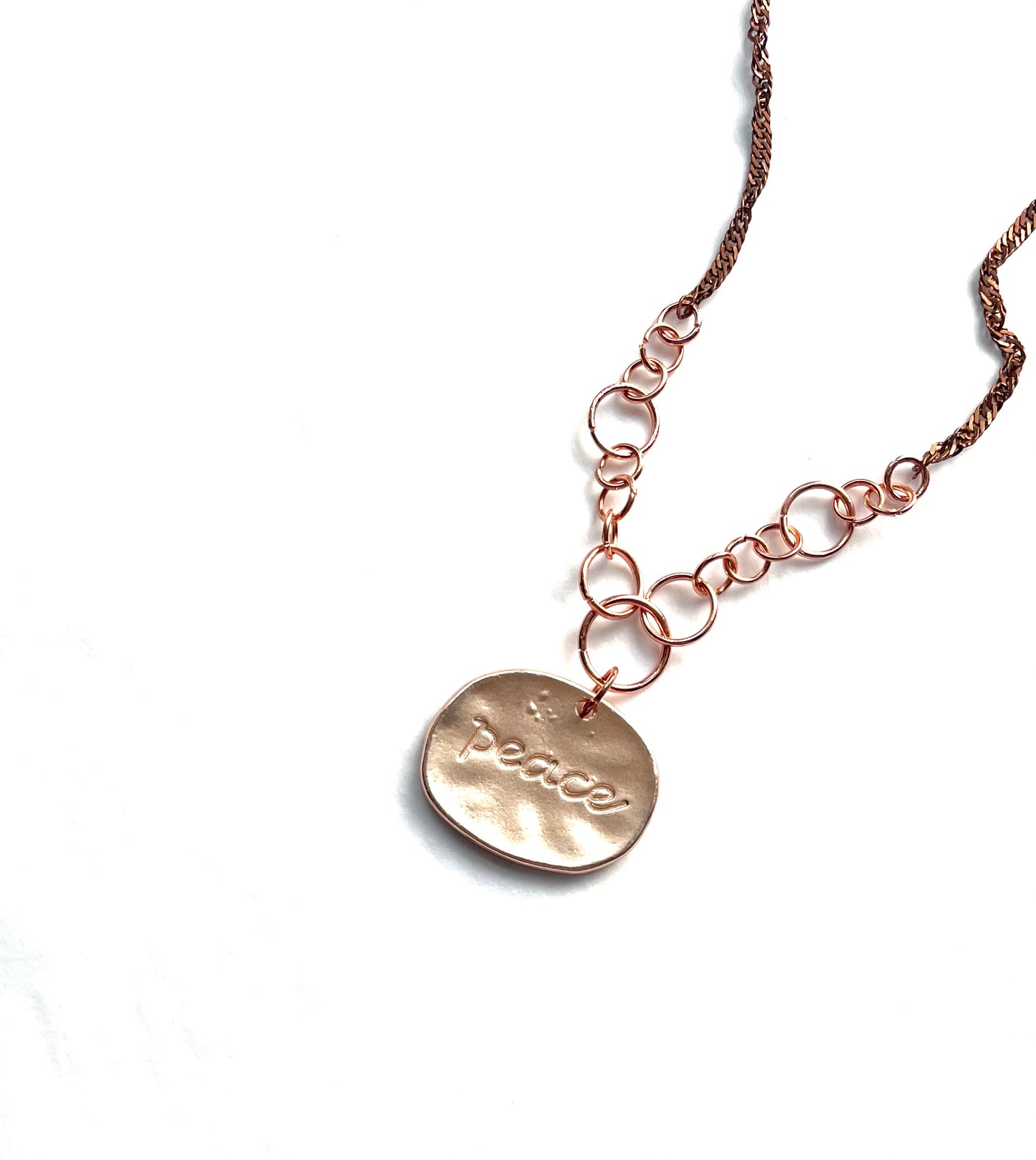 'Two Turtle Doves' Necklace - Rose Gold & Antique Bronze