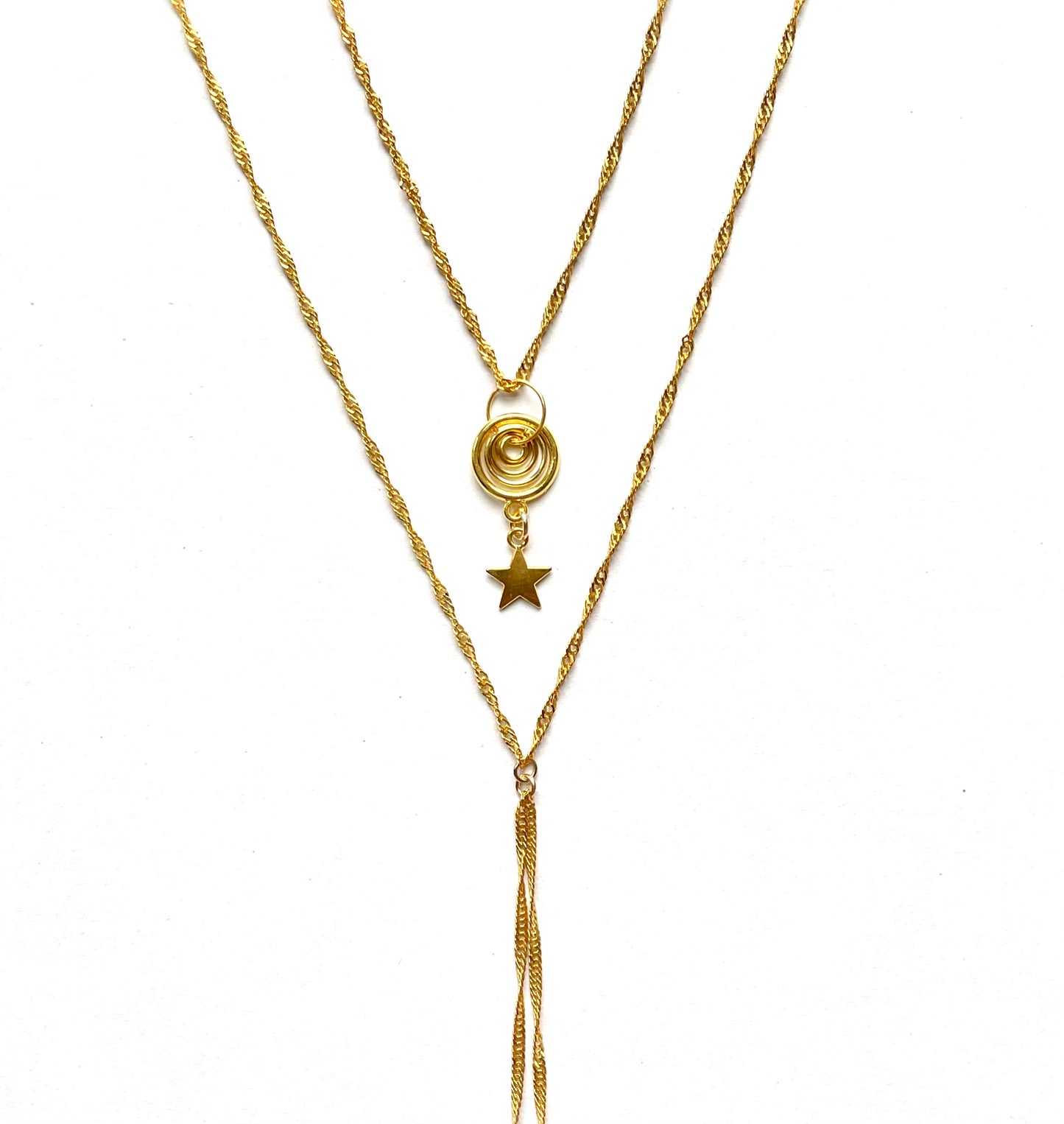 'Five Gold Rings' Necklace - Gold