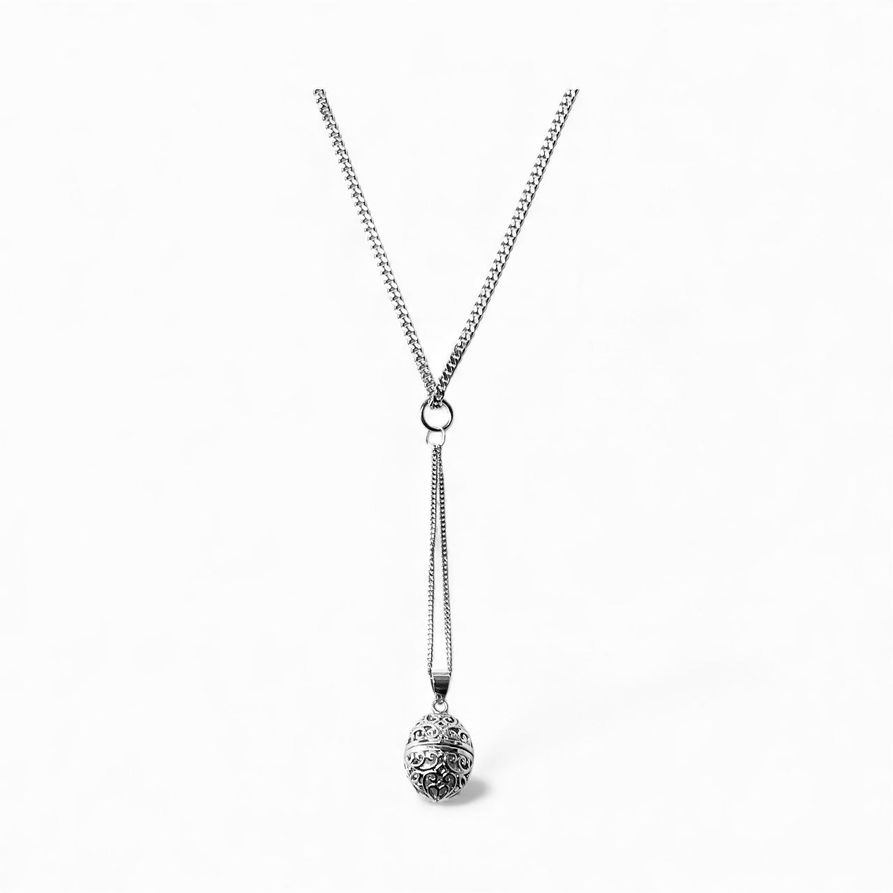 'Six Geese A-Laying' Necklace - Silver