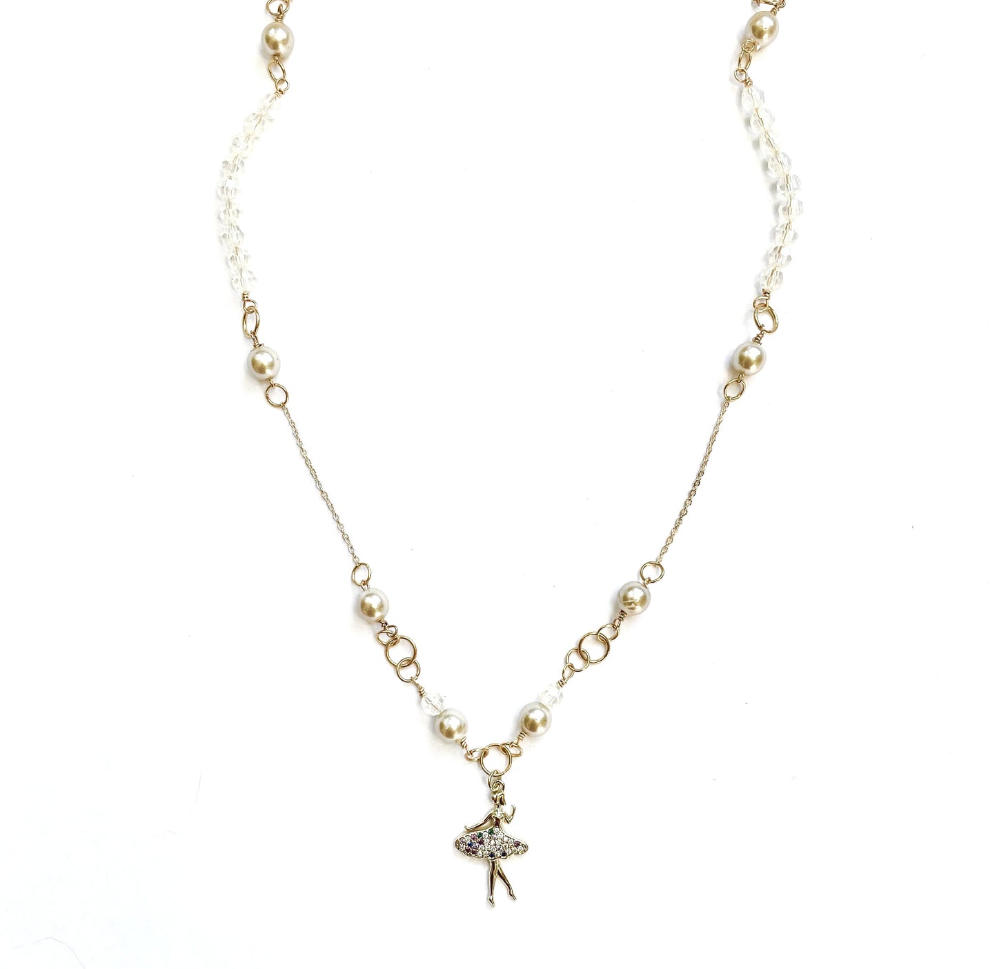 'Nine Ladies Dancing' Necklace - Gold
