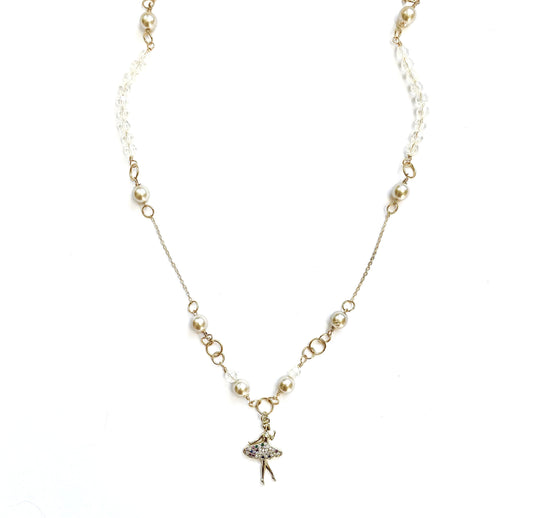 'Nine Ladies Dancing' Necklace - Gold
