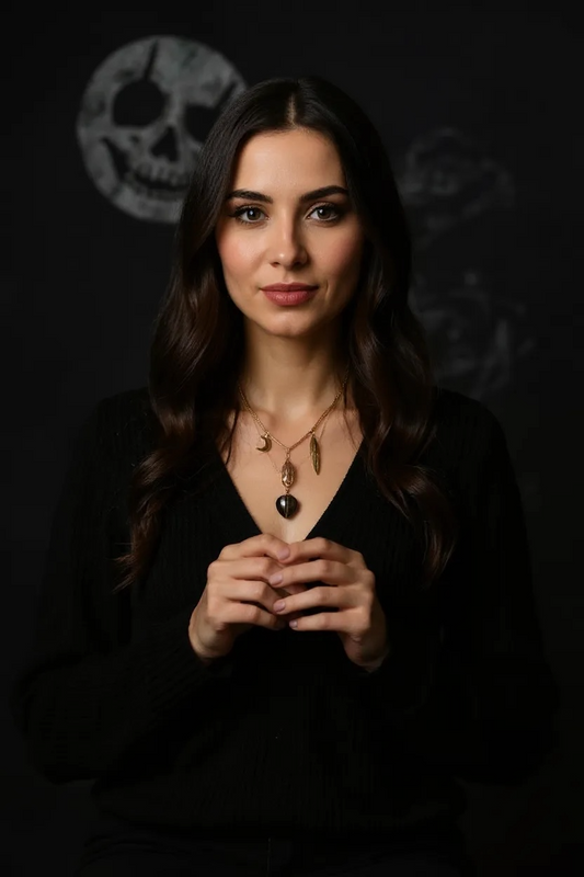'Alchemy' Necklace Set With Citrine - Gold