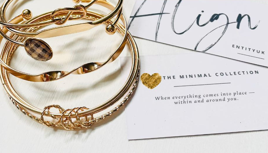 Align Bracelet Stack Set - Gold