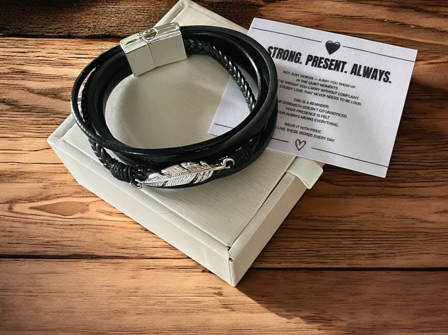 Men's 'Always There' Bracelet Stack | Black