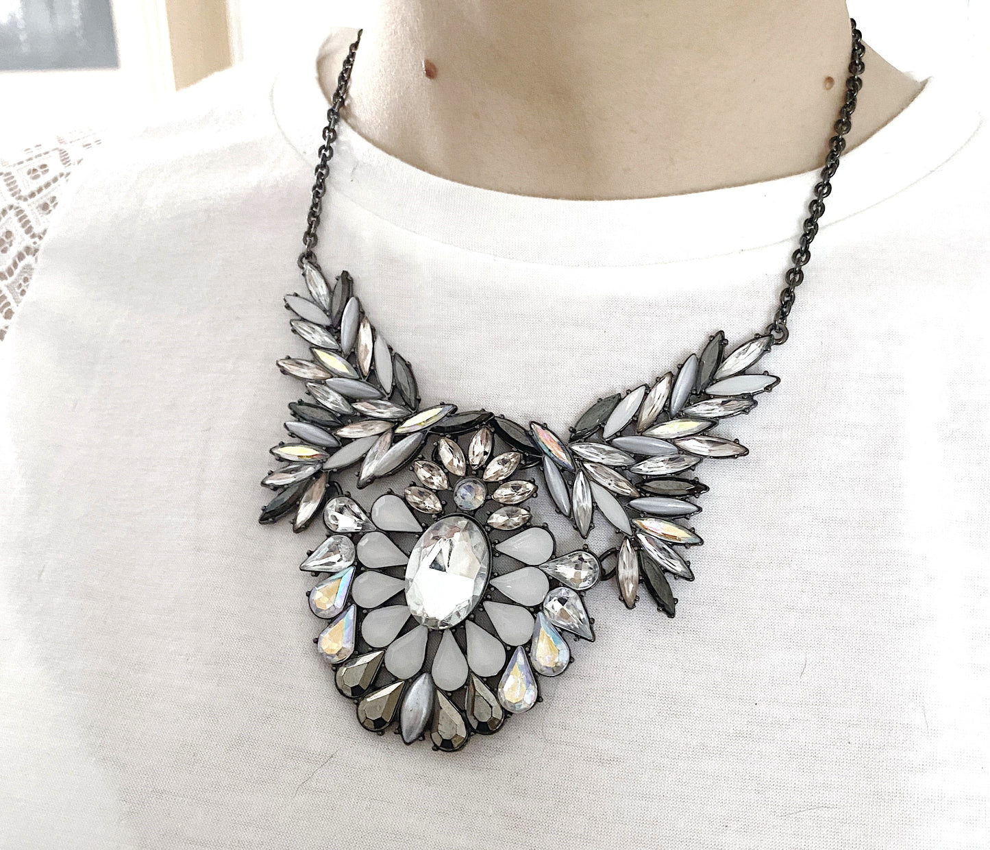 'Happiness' Necklace-Gunmetal