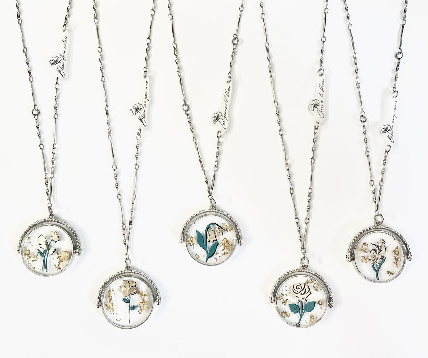 In Bloom Birth Flower Necklace | Silver