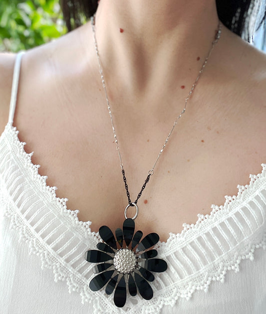 'Flower' Necklace - Silver