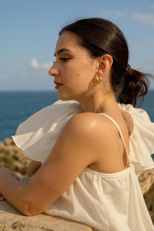 Poise Chunky Huggie Earrings - Gold/Silver
