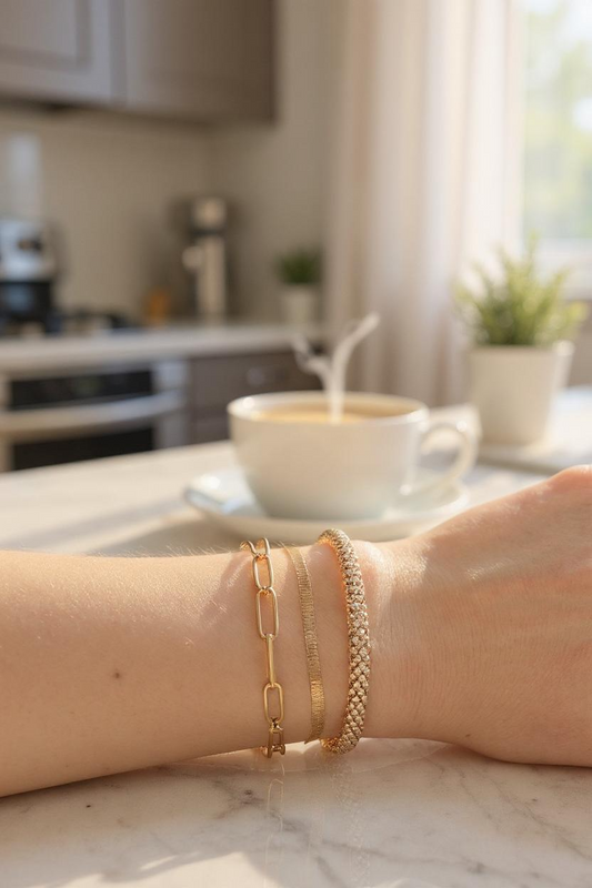 Ease Bracelet Set- Gold