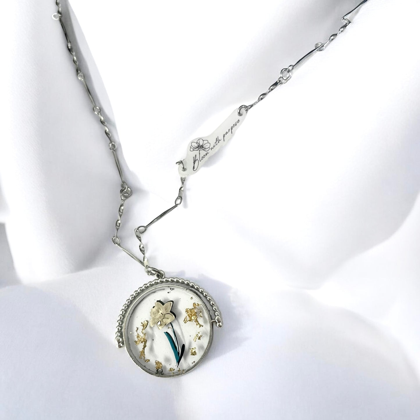 In Bloom Birth Flower Necklace | Silver