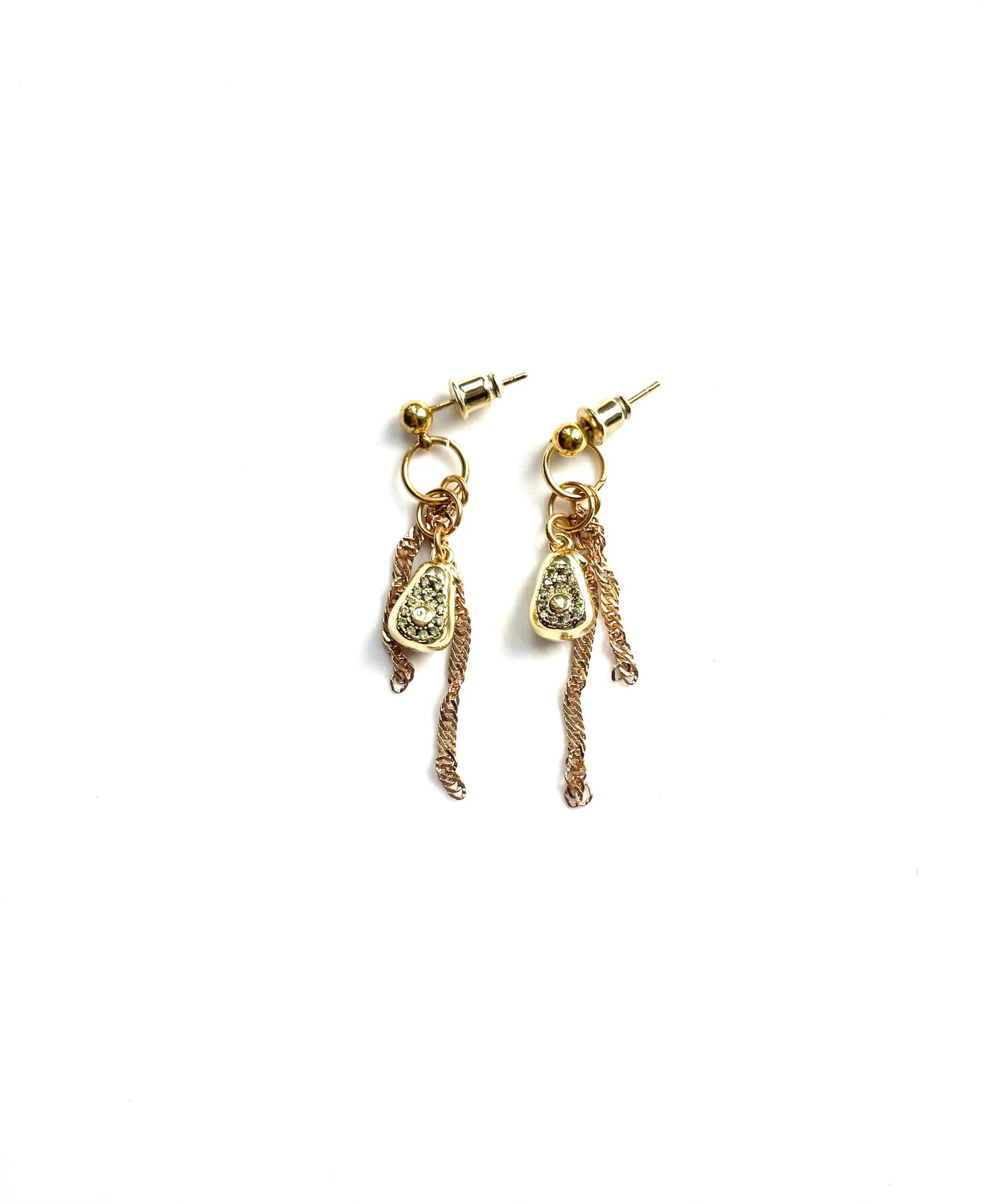 ' A Partridge In A Pear Tree' Earrings - Gold