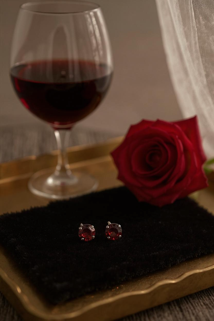 Birthstone Earrings - Silver