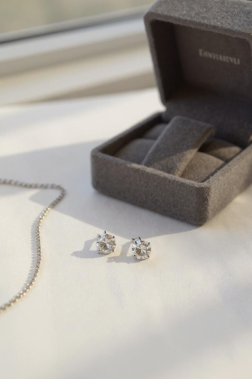 Birthstone Earrings - Silver