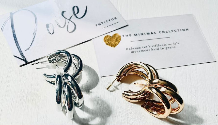 Poise Chunky Huggie Earrings - Gold/Silver