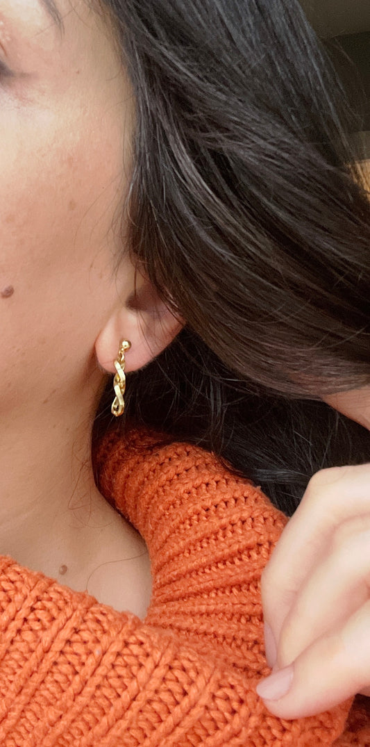 'Stay Patient' Earrings - Gold