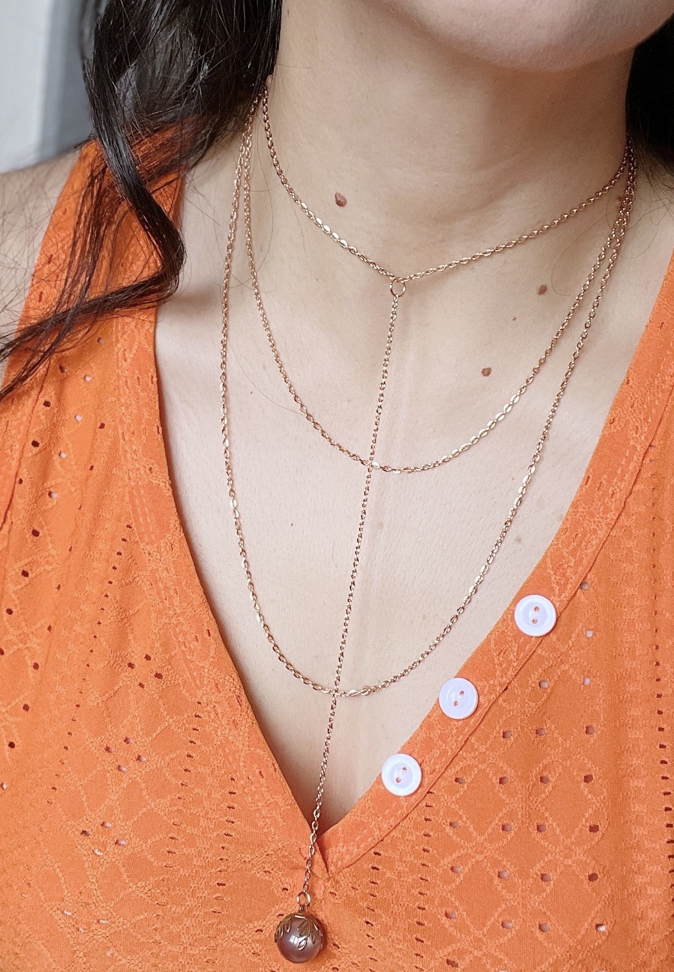 'Success'  Layered Necklace - Rose Gold