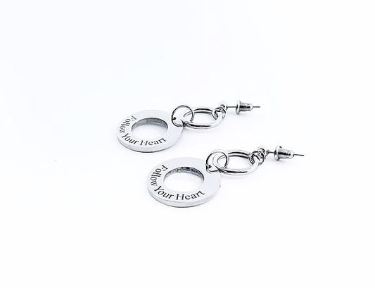 'Your Heart' Earrings - Silver