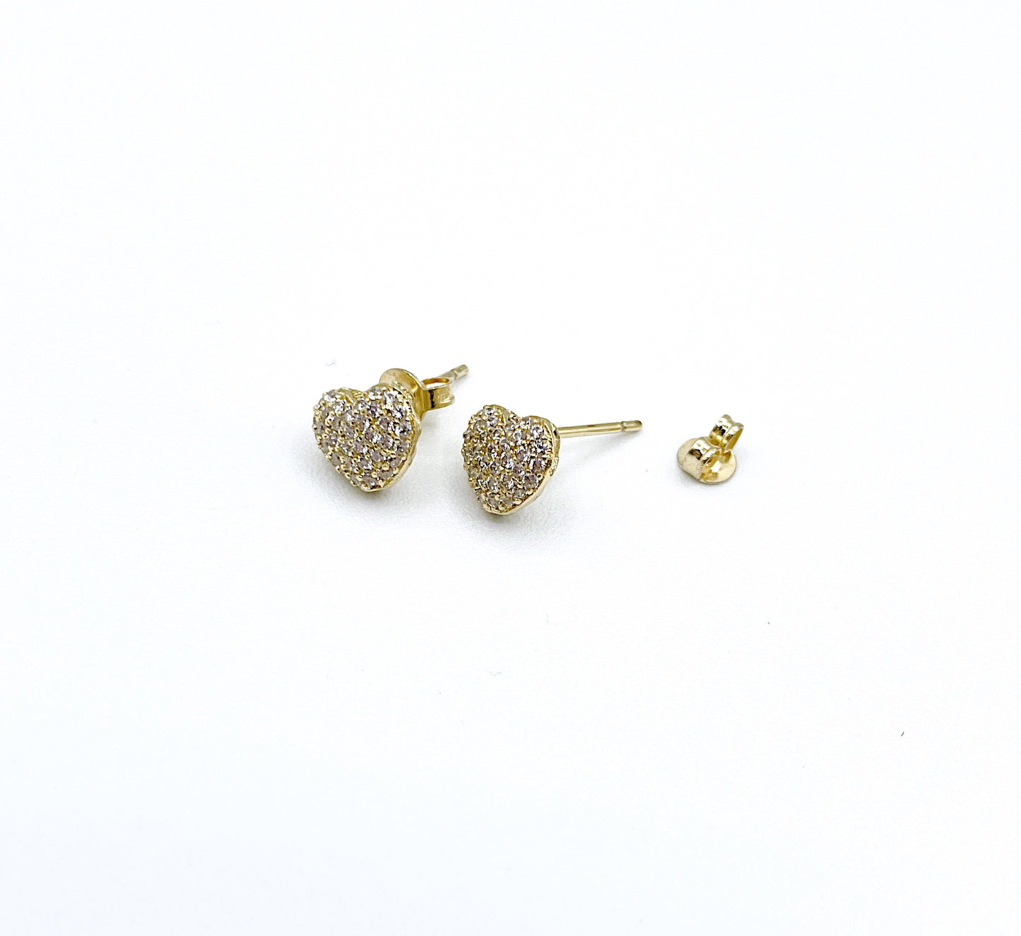 'Completely' Earrings With CZ Crystals-Gold